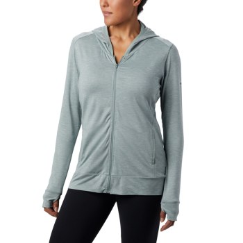 Columbia Ženske Majice S Kapuljačom - Place To Place II Full Zip Zelene | XAUH-30584